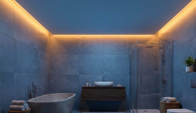 ფრანგული გასაჭიმი ჭერი აბაზანაში