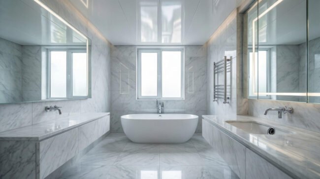 ფრანგული გასაჭიმი ჭერი აბაზანისთვის