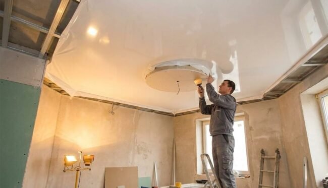 ფრანგული ჭერის მონტაჟის სირთულე - განათება და კუთხეები